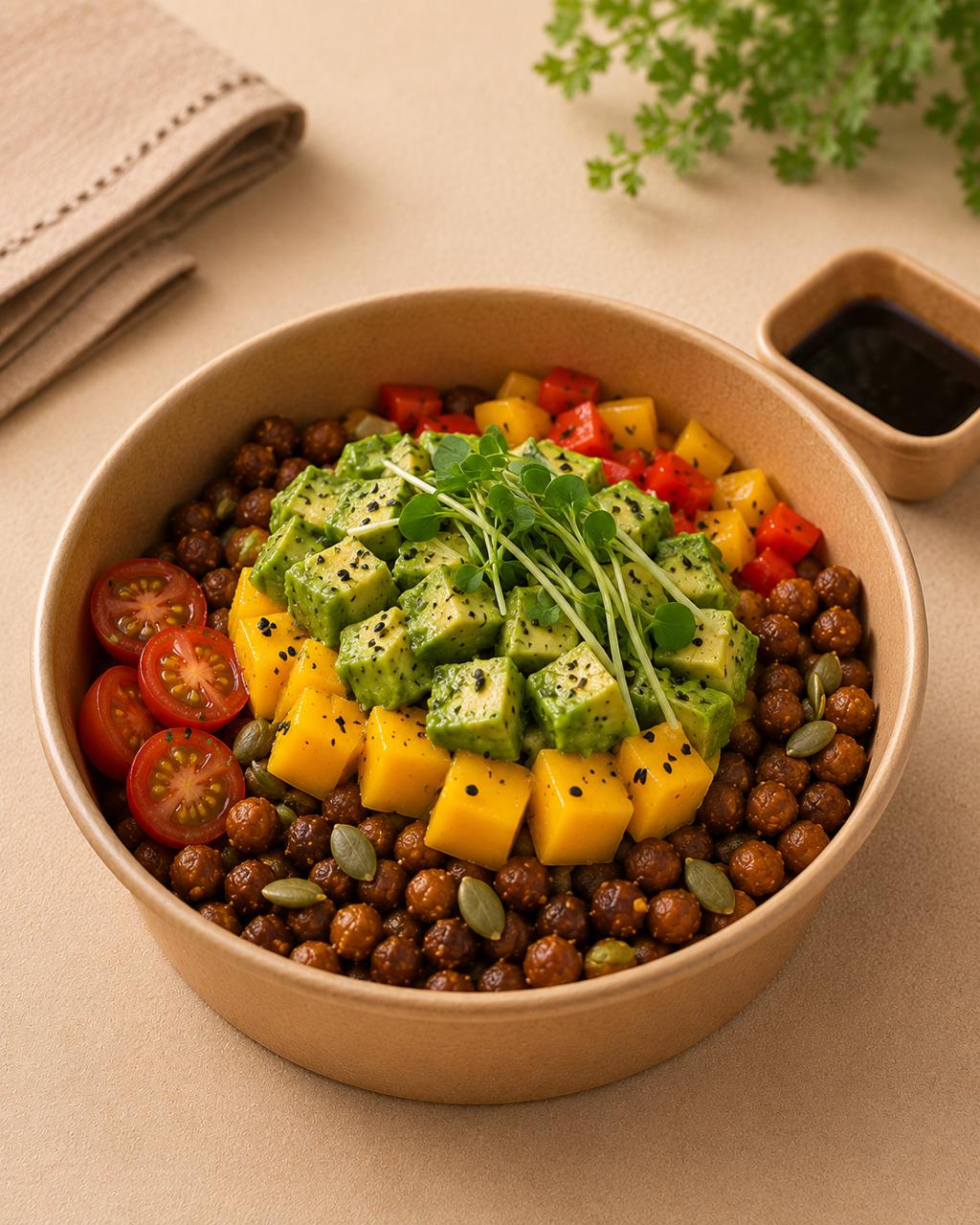 GrainWerk avocado mango chickpea bowl